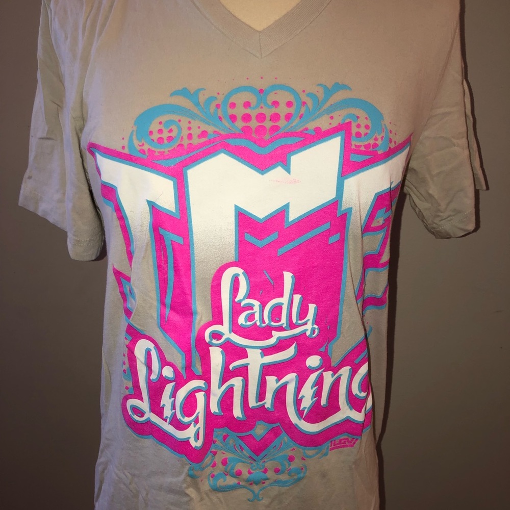 ICE Lady Lightning Worlds 2014 V-Neck Tee Shirt